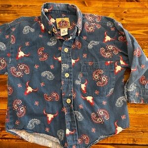 Barnfly Kids Blue Western Shirt
